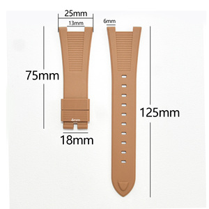 Bracelet de montre en silicone élastique personnalisé de 25 mm, remplacement pour les modèles Philippe 5711/5712/5726/5980, bracelet à encoches PeiPeiJia - Product Image 6