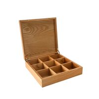 Boîtes à thé en bois faites à la main de haute qualité avec compartiments, gravure laser personnalisable pour le rangement et l'emballage artisanal