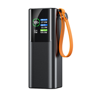 Banque d'alimentation 20000mAh 100W avec câble rétractable, écran LED, lampe torche, banque d'alimentation portable pour iPhone, Android, ordinateur portable, tablette
