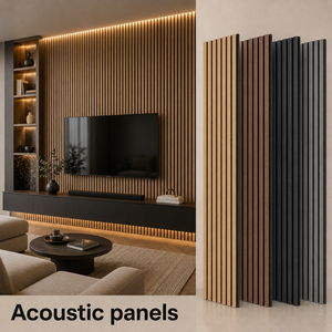 Panneaux muraux en bois à prix compétitif, panneaux acoustiques en bois pour plafond, panneaux muraux insonorisants - Product Image 1