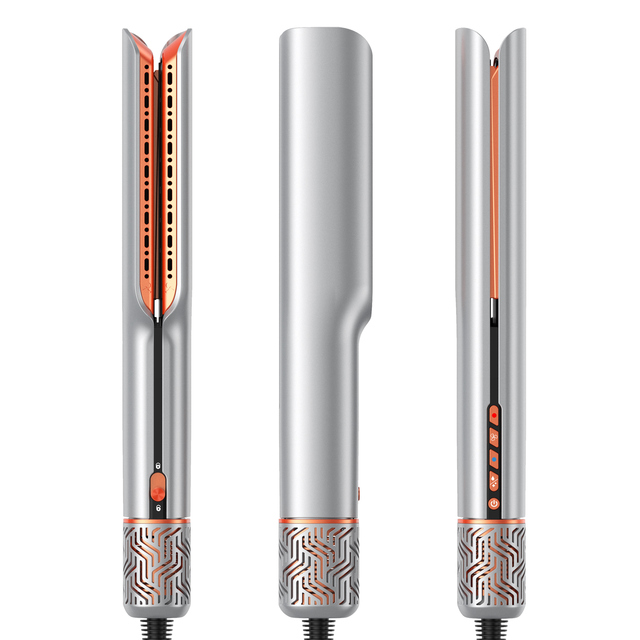 Professional Ceramic Hair Straightener BLDC 110000 RPM Air Dryer Wet Dry OEM 2-in-1 Airflow Flat Iron & Curler Custom Logo OEM
