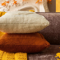 Ensemble de coussins décoratifs en laine d'agneau, motif citrouille d'Halloween, tissés à la main, portables, pour canapé de salon, textiles de maison, qualité supérieure, pour le marché international