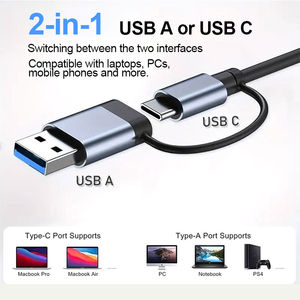 Hub multifonction 8 en 1 FY901 <span class=keywords><strong>vers</strong></span> carte <span class=keywords><strong>SD</strong></span> + TF, station d'extension <span class=keywords><strong>USB</strong></span> 3.0, hub d'extension <span class=keywords><strong>USB</strong></span> - Product Image 3