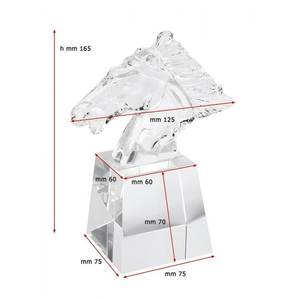 Trofeo de Caballo en Acrílico y Cristal con Base, Impresión UV, para Regalos Promocionales o de Bienvenida, MM 80X80X75 - Product Image 2