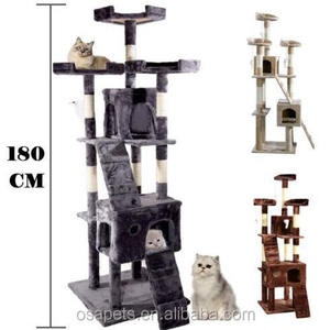 Produk grosir pohon kucing bertingkat furnitur rumah besar besar untuk penggaruk kucing karton - Product Image 1
