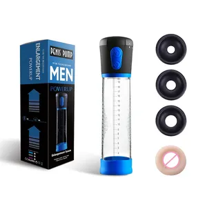 Adult Sexy Toys Penis Pump Sexy Toys for Men Vacuum Penis Expansion Machine Set With 4 Pcs Attachments