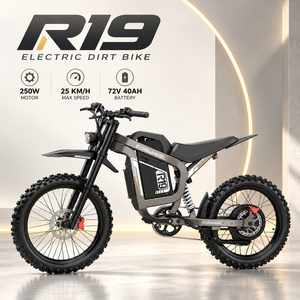 COSWHEEL R19 Elektro-Dirtbike 72V 40Ah Fatbike für Erwachsene E-<span class=keywords><strong>MTB</strong></span> 250W Motor 25 km/h Offroad-Fahrrad - Product Image 2