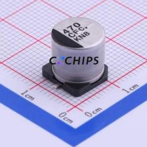 EEEFC1C471P ตัวเก็บประจุอลูมิเนียมอิเล็กโตรไลต์ SMD D10xL10.2mm 470uF 20% 16V 502.5mA-120Hz - Product Image 1