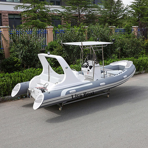 Liya 19ft Leisure Speed Boat Hypalon Bote inflable rígido con motor fuera de borda para actividades al aire libre a la deriva - Product Image 4