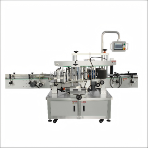 Machine d'étiquetage automatique double face pour sauce chili, ketchup, bouteilles rondes et carrées, étiquetage haute précision - Product Image 1