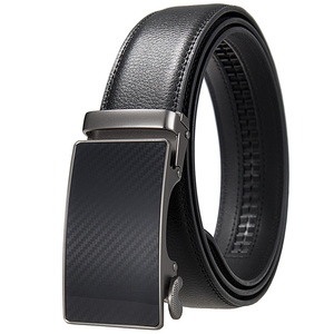 Cinturón de cuero al por mayor para hombres Cinturón de rachet de hebilla de aliado automático Cinturones de cuero de vaca genuino - Product Image 3