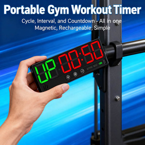 טיימר אימון כושר דיגיטלי אלחוטי מקצועי CHEETIE CP28A עם תצוגת LED גדולה וספירה לאחור - Product Image 3