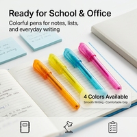 Stylo bille transparent avec capuchon en forme de baril, personnalisable avec logo, pour cadeaux promotionnels