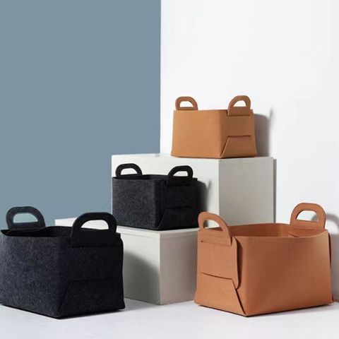 Hot Sale Storage Organizer Felt Bags Cloth Storage Containers Bag for Clothing Snack Folding Storage Baskets