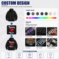 Sweat-shirt à capuche en chenille avec logo personnalisé pour homme, en coton épais, coupe oversize, broderie haute densité, écologique