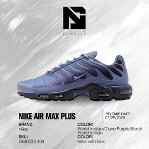 Air Max Plus 'World Indigo' Mesh Lace Up Running Shoes Solid Color Round Toe Cushioned All Seasons Men's Nike Sneaker - Product Image 6