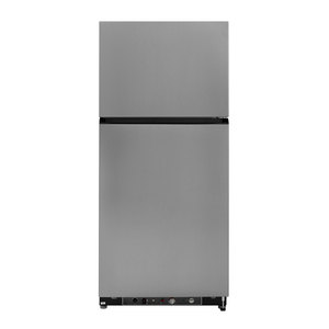 Réfrigérateur-congélateur à absorption à gaz en acier inoxydable à 2 portes pour la maison avec compartiment de stockage - Product Image 5