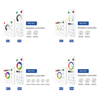 Contrôleur LED Bluetooth pour Bande LED COB 2835 5CH IN1 PWM RGB RGBW SPI RGBCCT, compatible avec application musicale et télécommande, alimentation DC5V-24V