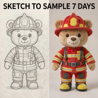 Jouets en peluche personnalisés pour pompiers OEM ODM, camion de pompiers, ours en peluche flamme, poupée en peluche, cadeau en gros