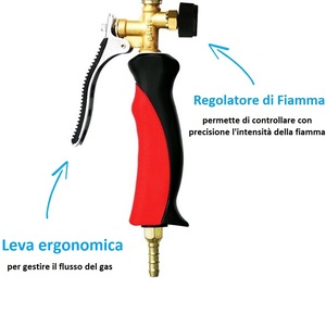 Torche de soudage au gaz propane, brûleur en acier galvanisé avec régulateur de flamme, pistolet avec gaine - Product Image 4
