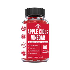 Gummies au vinaigre de cidre de pomme OEM 2000MG ACV – Soutien naturel au contrôle du poids, santé digestive, stimulation métabolique – Végétalien, pour adultes - Product Image 1