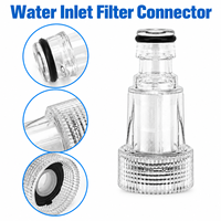 Connecteur de filtre d'entrée d'eau pour nettoyeur haute pression, filtre à mailles transparentes avec joint torique pour le lavage de voitures et l'utilisation en jardin.