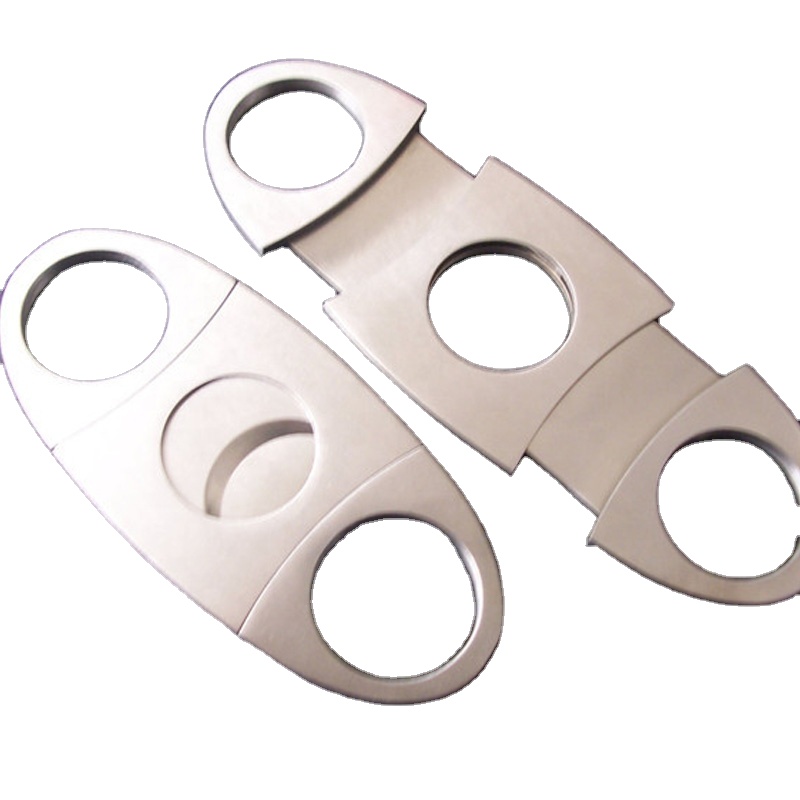 Двойные лезвия, бытовые товары, зажигалки, аксессуары для курения, карманный нож из нержавеющей стали для резки сигар, аксессуары для сигар