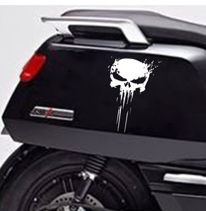 Adesivo Teschio Punisher 22*15cm, Decalcomania 3D per Auto, Adesivi Vinilici Riflettenti con Effetto Sangue, Accessori per Styling Auto - Product Image 5