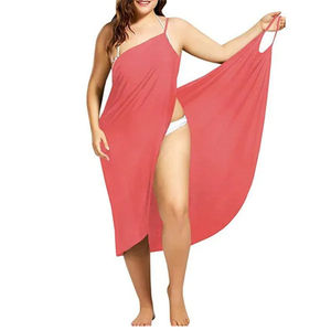 Wholesale Summer <b>Beach</b> Sexy Women Solid Color <b>Wrap</b> Dress Bikini Cover up <b>Sarongs</b> Female Bathing Suit Swimwear - Product Image 1