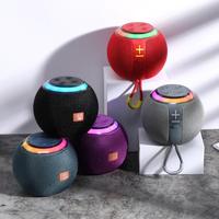 TG683 RGB LED Boombox BT-Lautsprecher, tragbarer, kabelloser Mini-Musikbox-Lautsprecher, runde Kugel-Soundbox mit Tragegurt und Haken