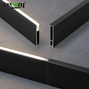 Fornitura diretta Jiangsu moderno 5cm battiscopa a LED opaca in lega di magnesio luce striscia di vetro accessori <span class=keywords><strong>per</strong></span> <span class=keywords><strong>piastrelle</strong></span> - Product Image 2