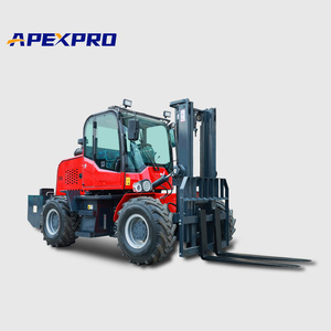 Chariot élévateur tout-terrain fiable de 3,5 tonnes à 4 roues motrices avec de grands pneus pneumatiques - Product Image 1