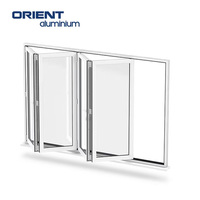 Fenêtre pliante horizontale Marché philippin Fenêtres pliantes en aluminium à coupure thermique Fenêtre pliante en aluminium de haute qualité