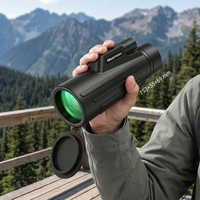 Telescopio con Ocular de Gran Campo de Visión 10x42, Óptica de Caza, Monoculares Compactos para Observación de Vida Silvestre, Imágenes Térmicas