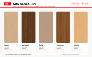 Nuancier de mélamine pour la sélection de la décoration de meubles, service professionnel d'échantillons personnalisés avec logo - Product Image 2