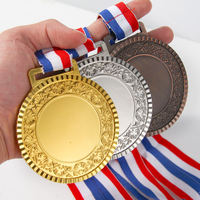 Médailles de récompense en métal épais JINZUN, souvenirs, cadeaux, couleurs électro-plaquées, compétition sportive, champion, médailles rondes personnalisées