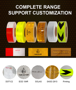 Nastro Riflettente di Sicurezza Giallo Grado Diamante per Auto, Accessori Microprismatici, Adesivo Riflettente per Camion - Product Image 5