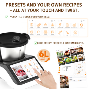 <span class=keywords><strong>Robot</strong></span> de cuisine intelligent tout-en-un original, capacité de 6 L, <span class=keywords><strong>robot</strong></span> culinaire, soupière, <span class=keywords><strong>mixeur</strong></span>, mélangeur en acier inoxydable, machine de cuisine - Product Image 2