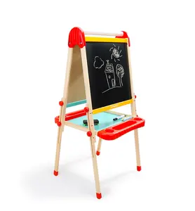 클래식 어린이 브래킷 유형 작은 칠판 양면 드로잉 보드 자기 낙서 보드 색상 쓰기 이젤