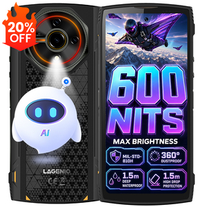 Teléfono Inteligente Resistente LAGENIO Panther2 Pro Ultrafino IP68 IP69K Android 15 24+256GB 5150mAh 4G Disponible en Stock - Product Image 1
