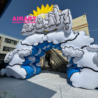 Arc gonflable de publicité d'arche gonflable de nuage d'arche bleue gonflable de nuage