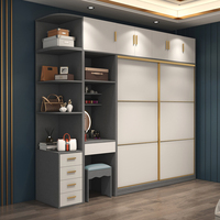 Armoire portable de luxe personnalisée pour chambre à coucher, dressing moderne en bois, placards de chambre