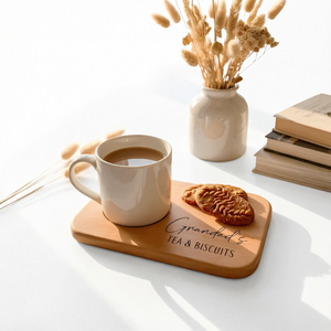 Juego de Bandejas de Madera de Haya Ecológicas al por Mayor, Bandeja para Servir con Logotipo Personalizado, Tabla para Café, Té y Galletas, Tabla para Desayuno Personalizada - Product Image 1