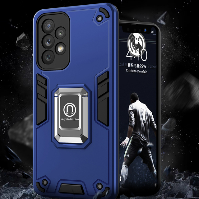 Hot Sale Armor Knight Series Shockproof TPU PC Mobile Phone Case for Samsung iPhone Compatible with 15 Pro Max Magnetic Features