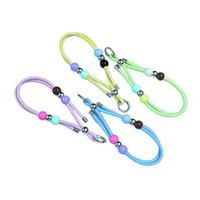 TOLKA Huayang Cordon de poignet en cuir coloré avec breloques perlées, inspiré de la dopamine, pour téléphone, sangle d'appareil photo et sac de tasse