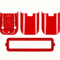 Kit de Carcasa de Plástico Rojo, Conjunto de Caja Moldeada por Inyección con Orificios de Montaje para Módulos de Controlador de Motor
