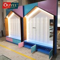Fabrication de lunettes de soleil murales personnalisées tige en aluminium unique présentoir mural de lunettes verrouillable présentoirs à monture optique
