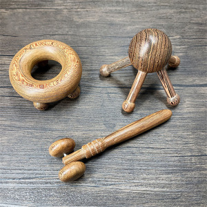 Masajeador de bola de acupuntura de balonmano de madera ala de pollo de Sauce de mar de seda dorada al por mayor para masajeador de rueda de nariz y cuerpo - Product Image 5