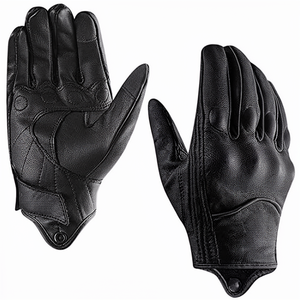 Gants de moto d'été en cuir, ignifuges, respirants, à doigts entiers, décontractés, pour l'extérieur, unisexes - Product Image 1