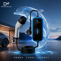 Chargeur EV portable 16A 32A 3,5 kW 7 kW Type 2, station de charge à courant réglable, chargeur rapide pour véhicule électrique